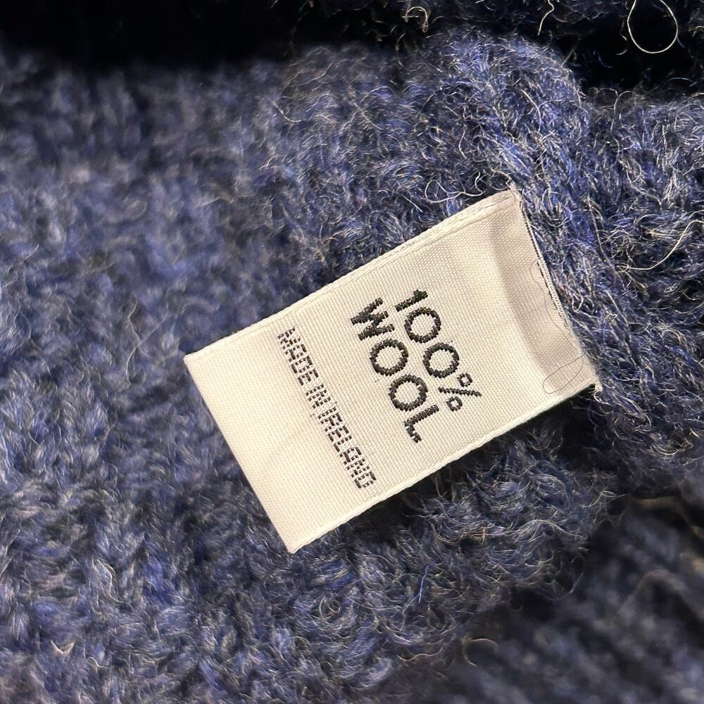 Vintage John Molloy Wool Cable Knit Cardigan Sweater Fisherman Sz Large Chunky - Picture 6 of 7